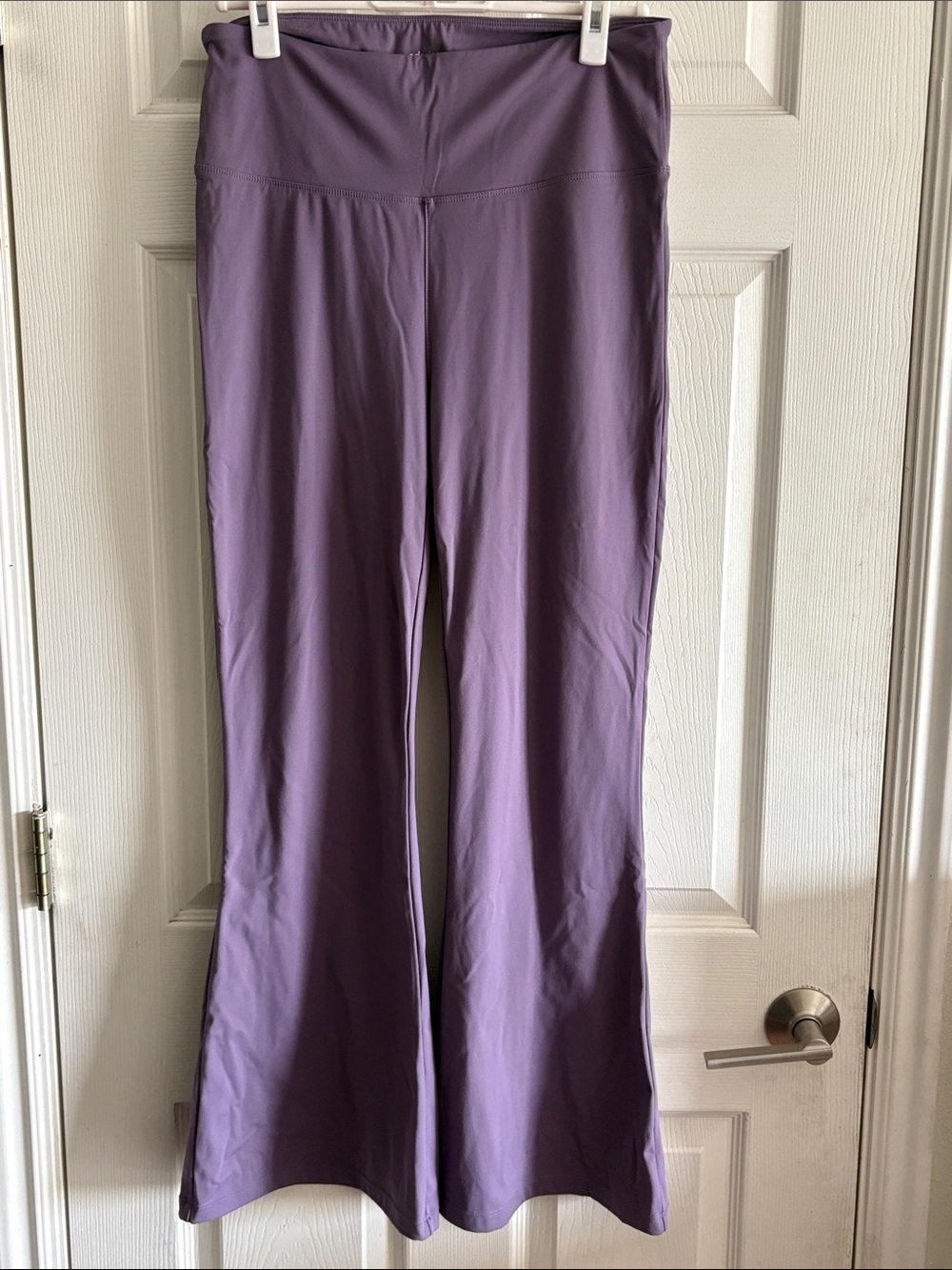 Women's High-Rise Lavender Flare Leggings